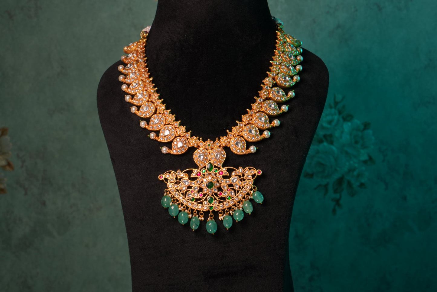Mango Long Kundan pendant Necklace (4-8981)(KA) (PREORDER) (Made IN 7-8 DAYS TIME) - JEWELSTYLE