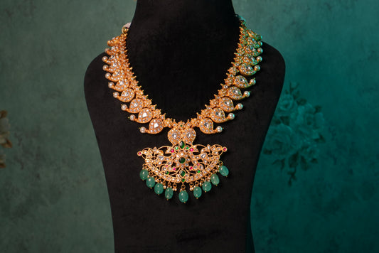 Mango Long Kundan pendant Necklace (4-8981)(KA) (PREORDER) (Made IN 7-8 DAYS TIME) - JEWELSTYLE
