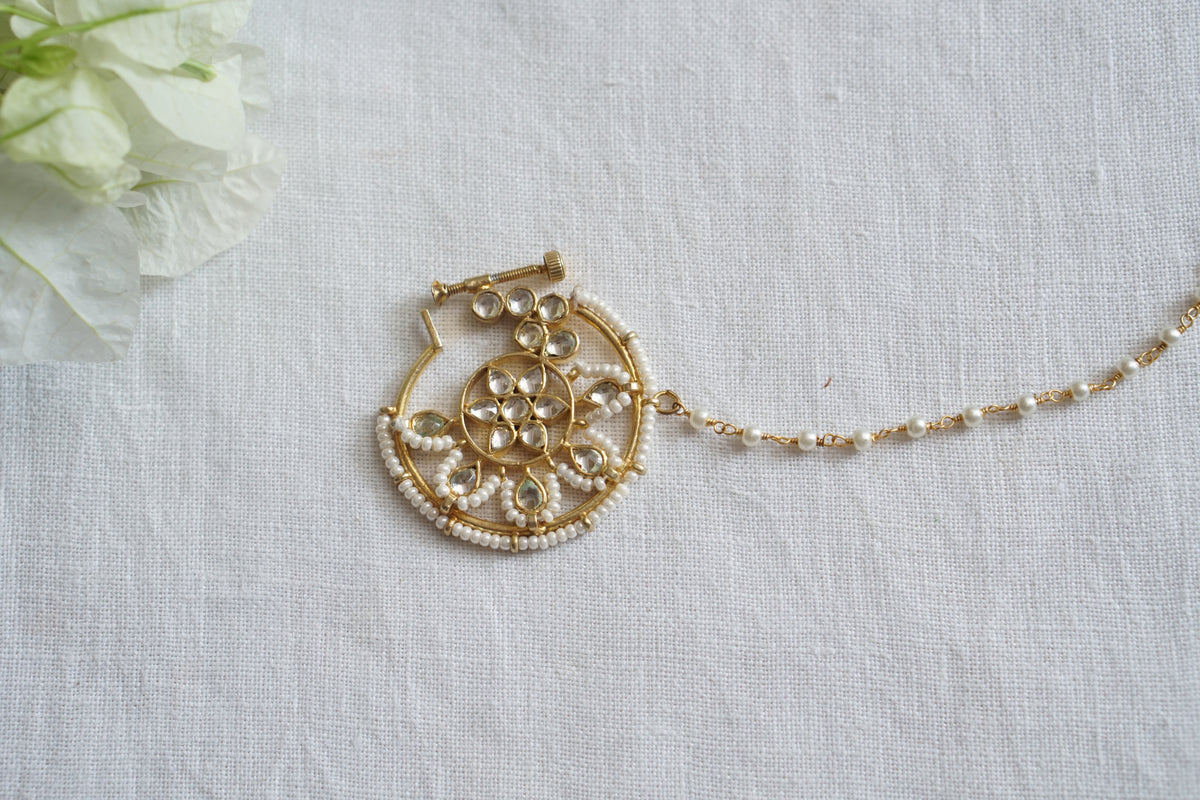 White Kundan Nath (2-330)(A)