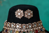Polki Necklace set  (4-8189)(B)