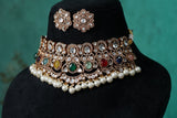 Polki Necklace set  (4-8189)(B)