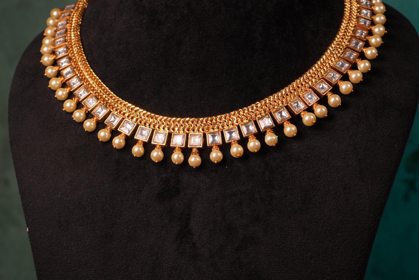 Jalebi Kundan Necklace (4-8989)(KA)