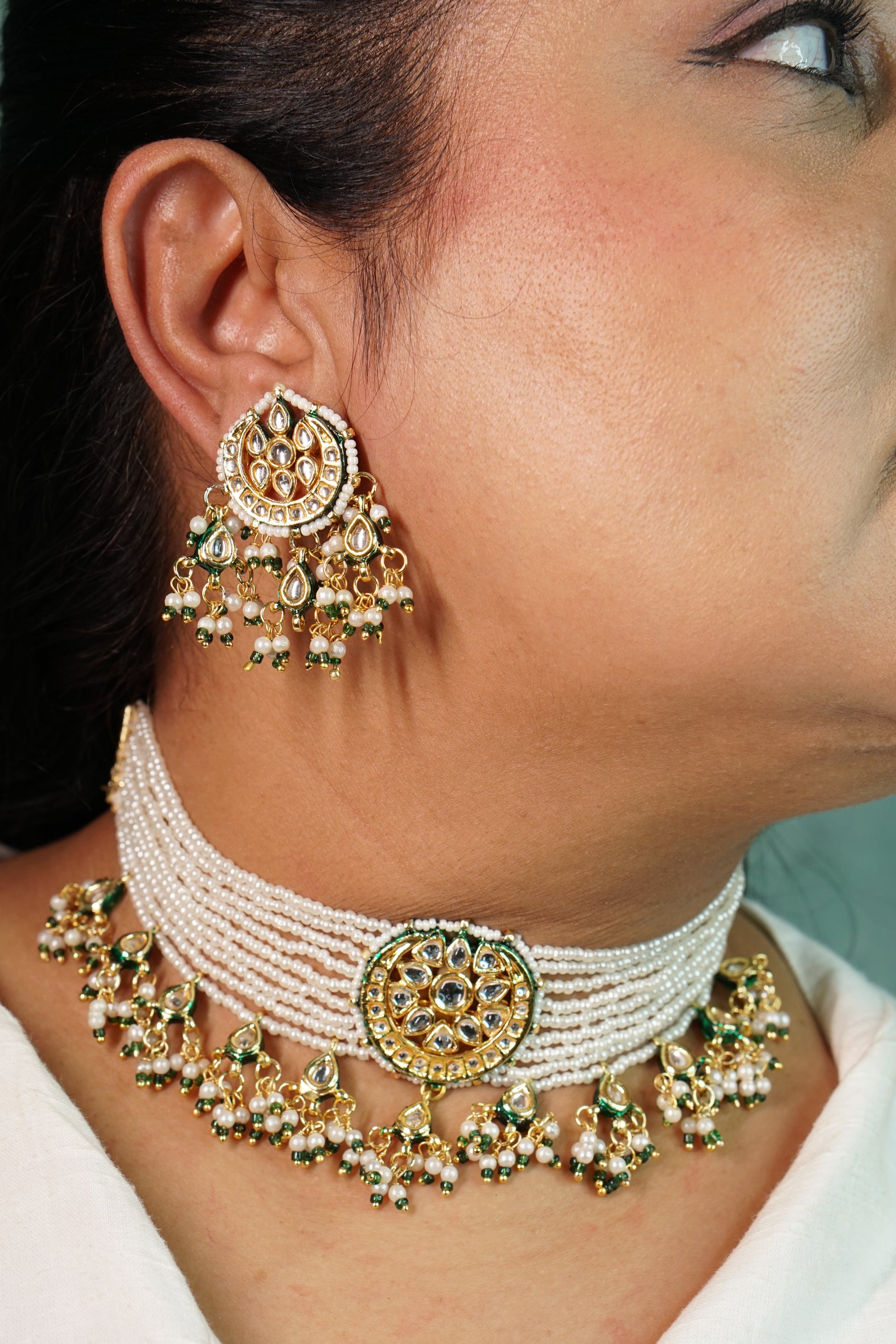 Kundan Choker set (4-8753)(B) - JEWELSTYLE