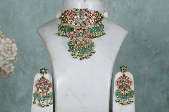 Polki Choker set  (4-8187)(B)