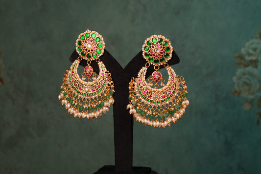 Kundan Chandbali Earrings (1-5071)(KA) (PREORDER) (Made IN 7-8 DAYS TIME) - JEWELSTYLE