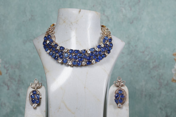 Polki Necklace set  (4-8185)(B)