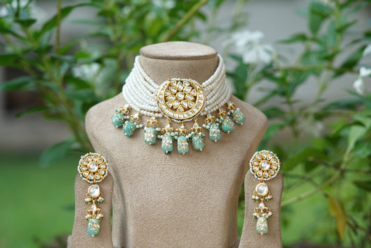 Kundan choker set (4-2040) - JEWELSTYLE