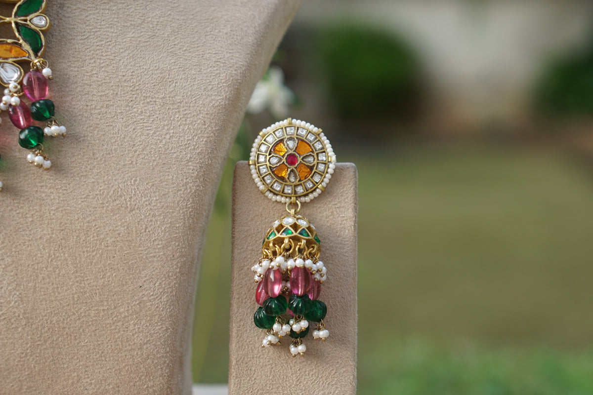 Kundan Necklace Set (4-9637)(A)