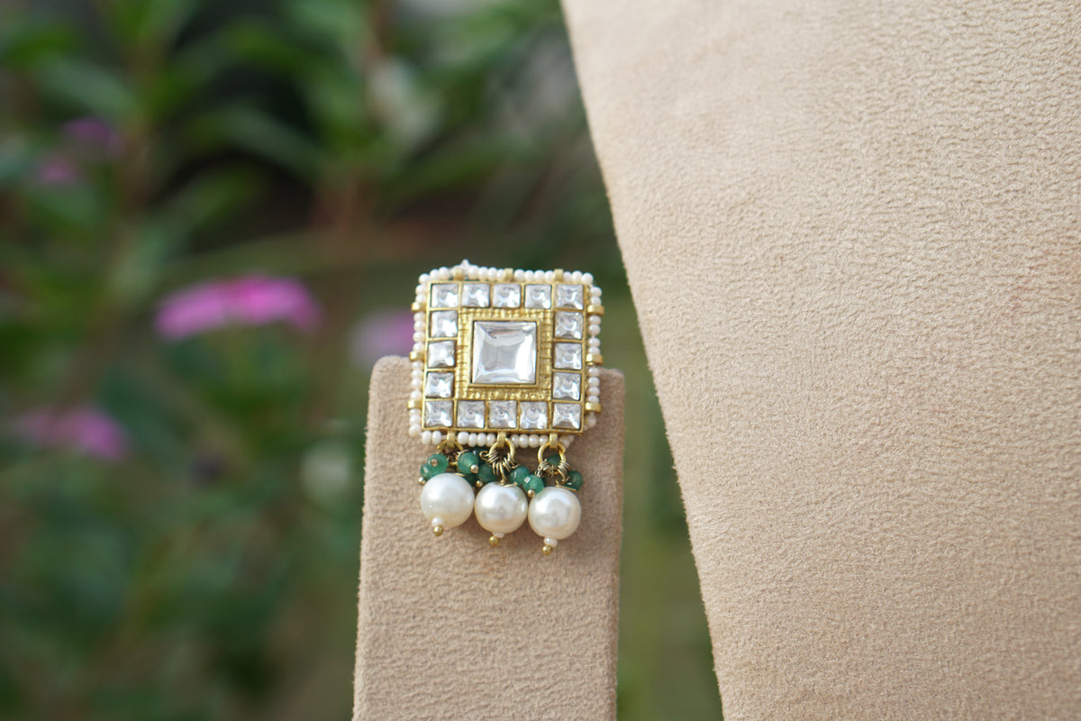 kundan necklace Set (4-9631)(A)