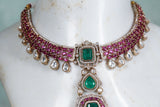 Polki Necklace set  (4-8184)(B)