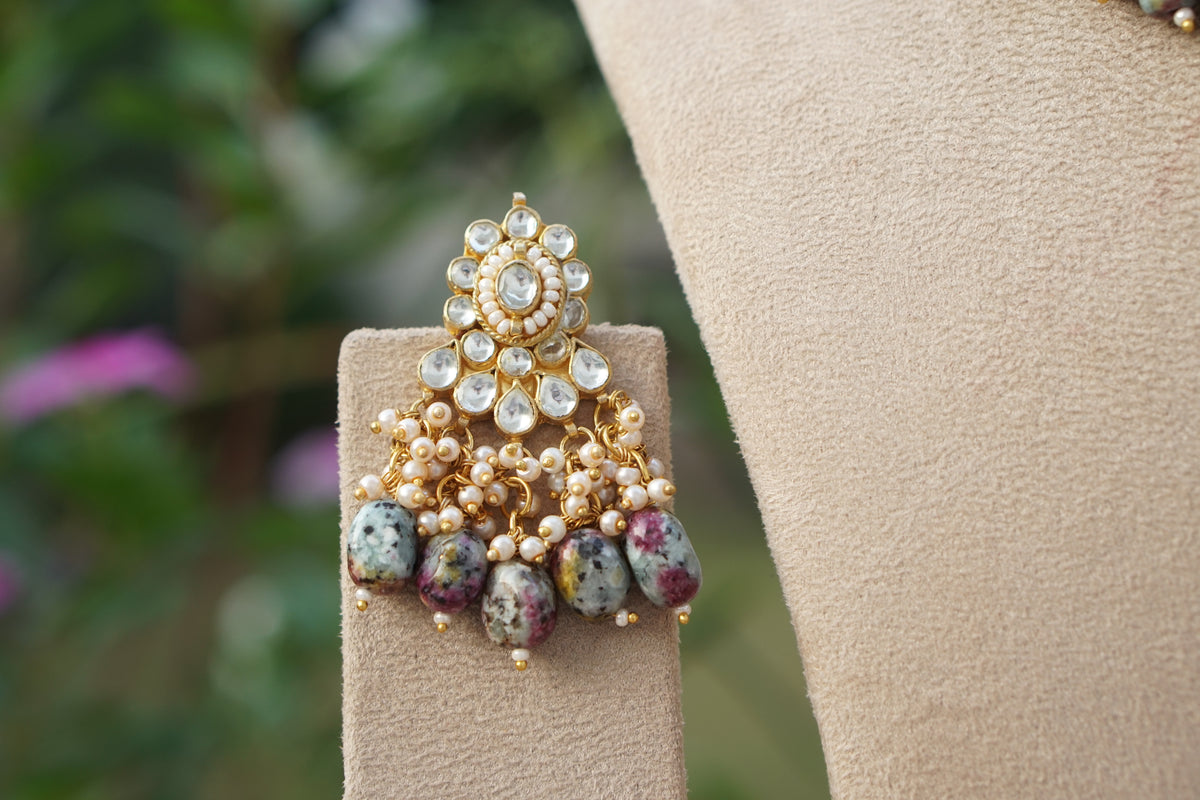 Kundan Necklace Set (4-9629)(A)