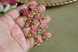 Pink Kundan earring (1-4625)(R)