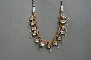 Exclusive Kundan Meena necklace set (4-6009)(R)