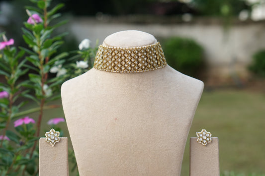 Kundan Necklace Set (4-9630)(A)