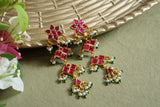 Pink Kundan earring (1-4625)(R)