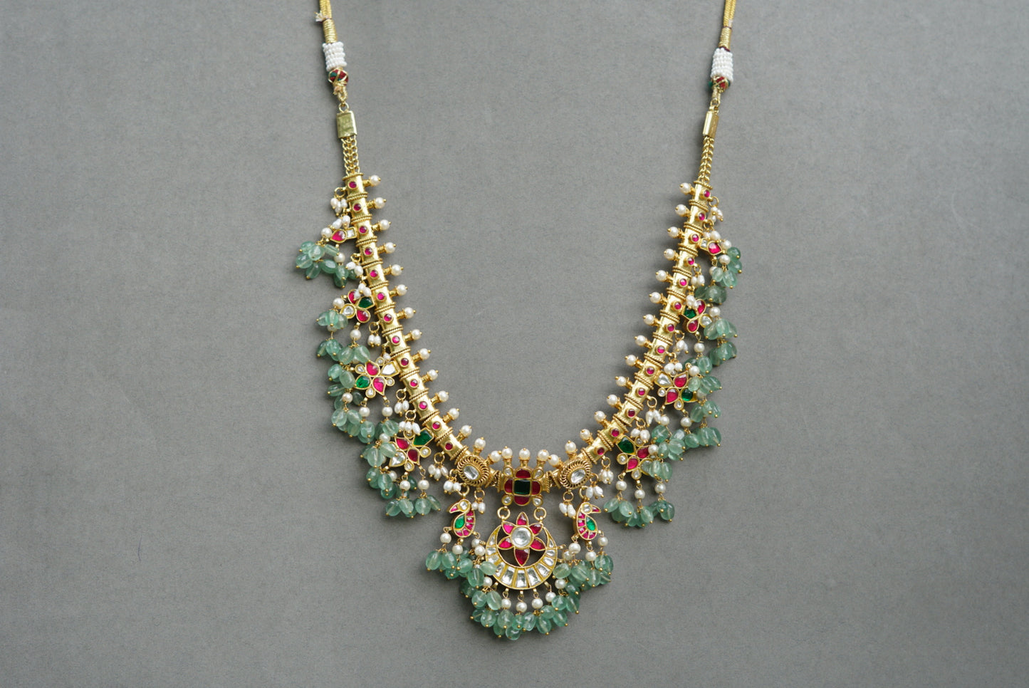 Kundan necklace (4-5949)(R)(PREORDER) - JEWELSTYLE