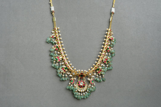 Kundan necklace (4-5949)(R)(PREORDER) - JEWELSTYLE