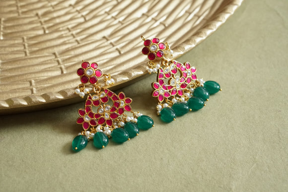 Kundan earring (1-4621)(R)