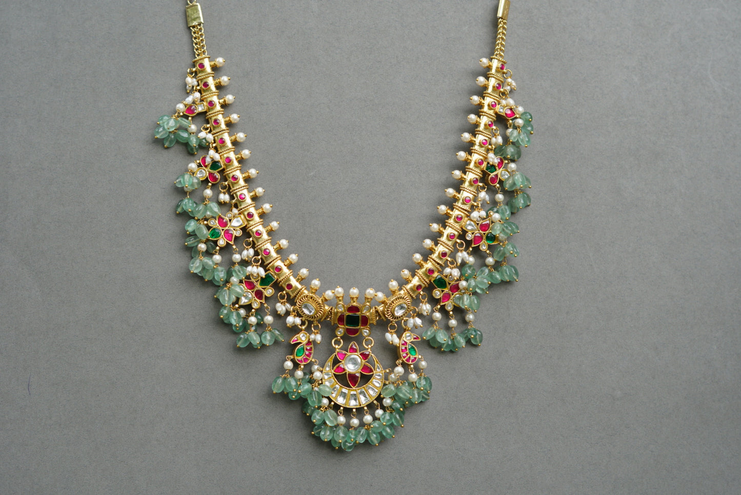Kundan necklace (4-5949)(R)(PREORDER) - JEWELSTYLE