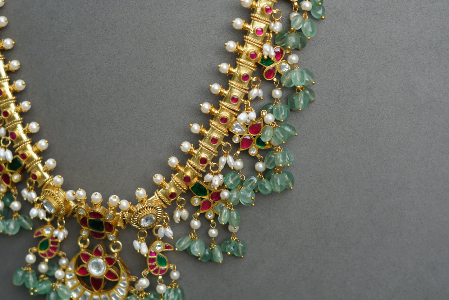 Kundan necklace (4-5949)(R)(PREORDER) - JEWELSTYLE