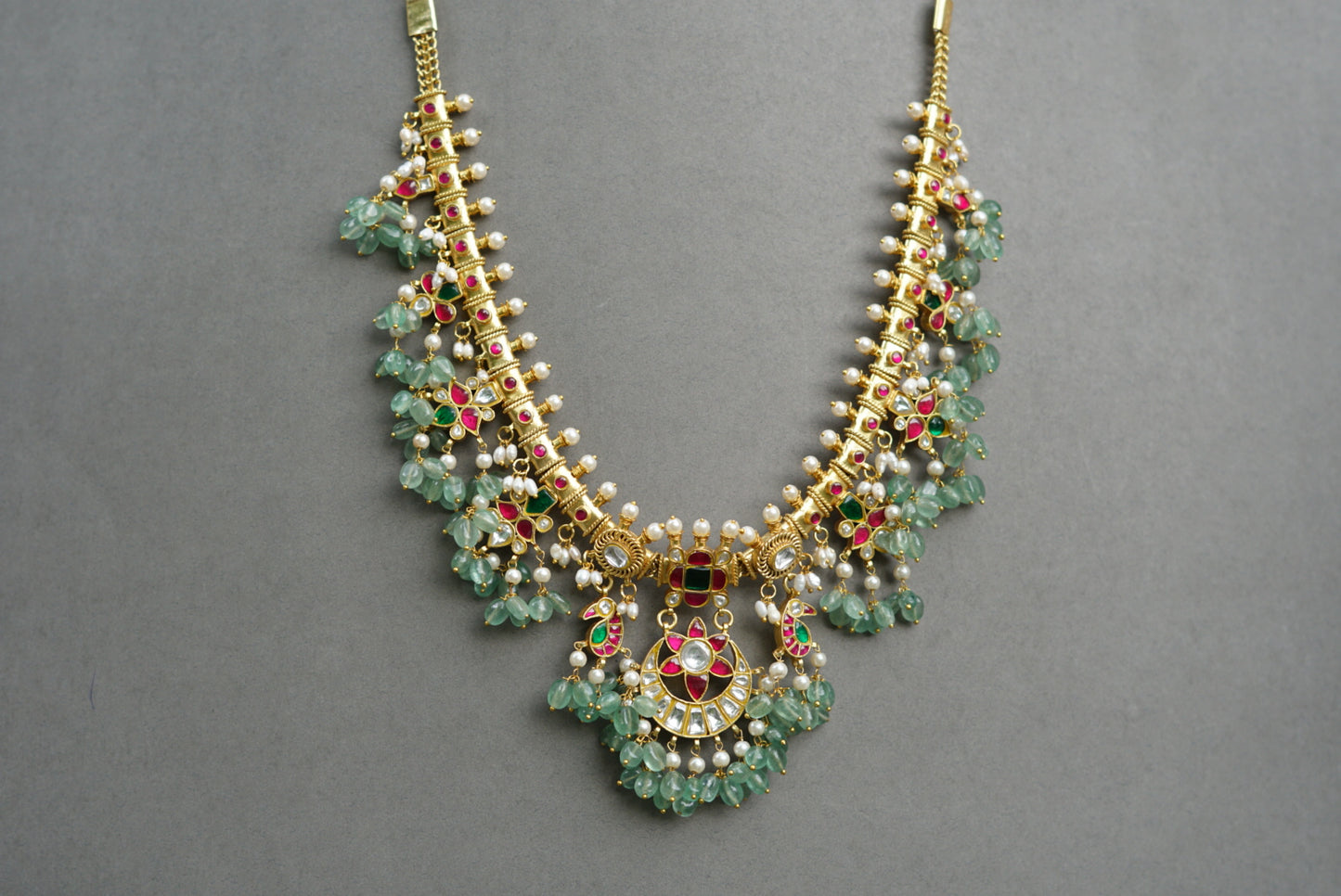 Kundan necklace (4-5949)(R)(PREORDER) - JEWELSTYLE