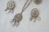 Kundan pendant necklace set with RING (4-7158)(A)(OFFER PIECE)