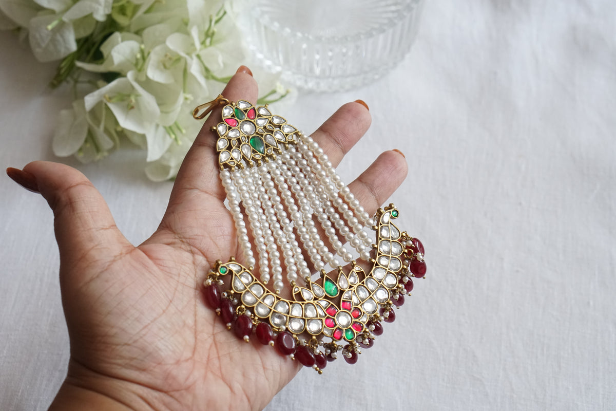 White and Ruby Kundan Passa (5-1814)(A)