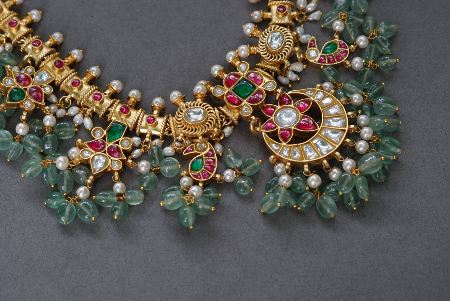 Kundan necklace (4-5949)(R)(PREORDER) - JEWELSTYLE
