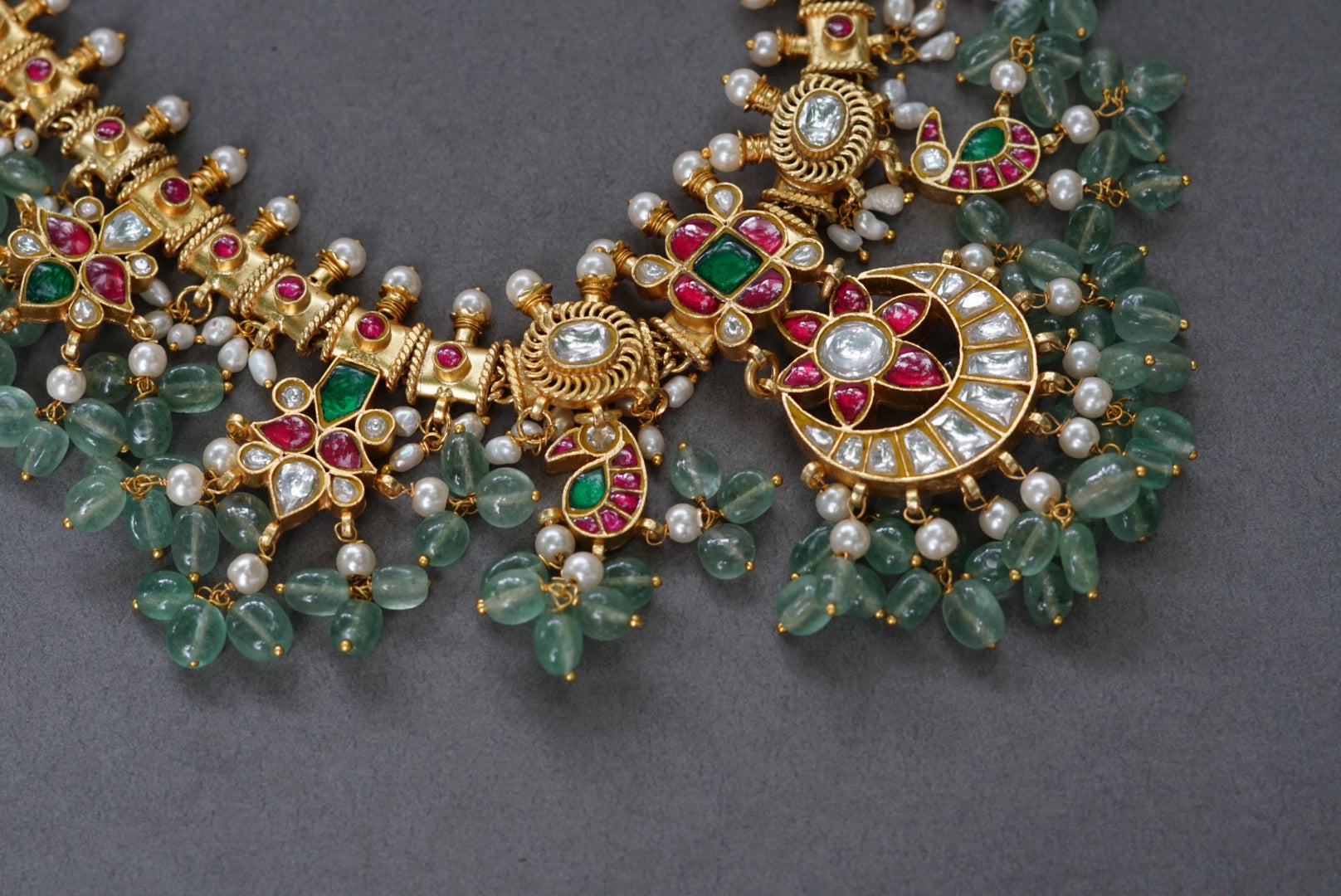 Kundan necklace (4-5949)(R)(PREORDER) - JEWELSTYLE