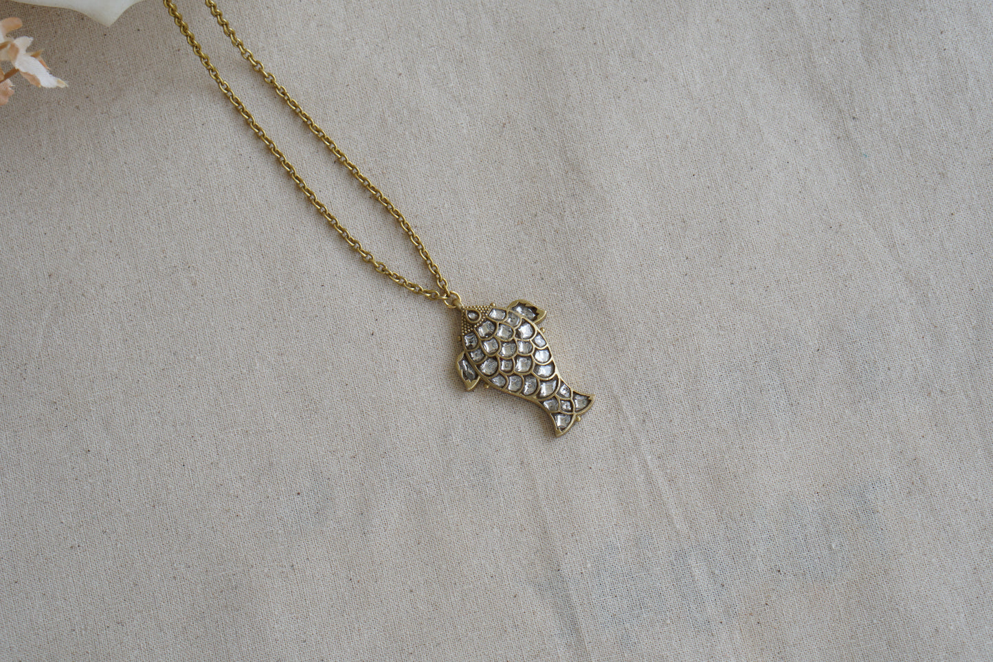 Fish Kundan Pendant (4-8919)(A) - JEWELSTYLE