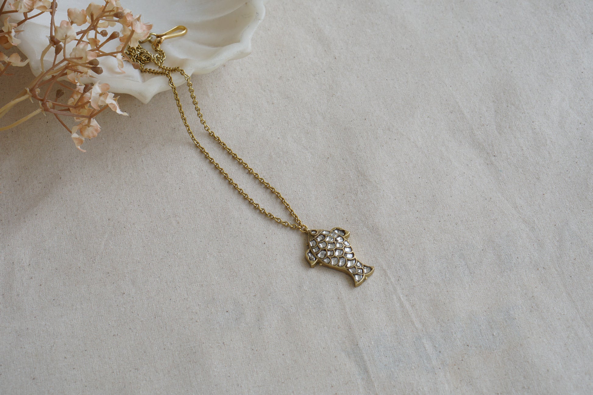 Fish Kundan Pendant (4-8919)(A) - JEWELSTYLE