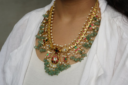 Kundan necklace (4-5949)(R)(PREORDER) - JEWELSTYLE