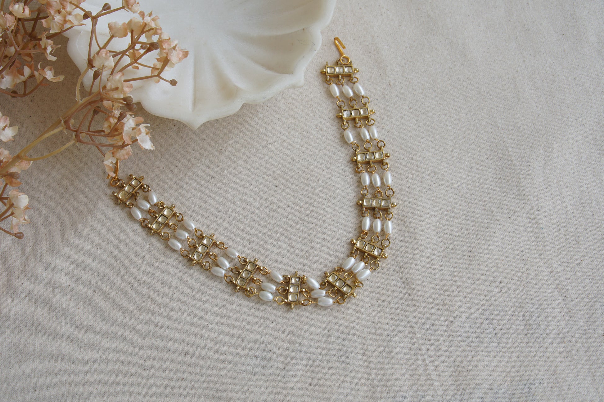 Kundan Necklace (4-8923)(A) - JEWELSTYLE
