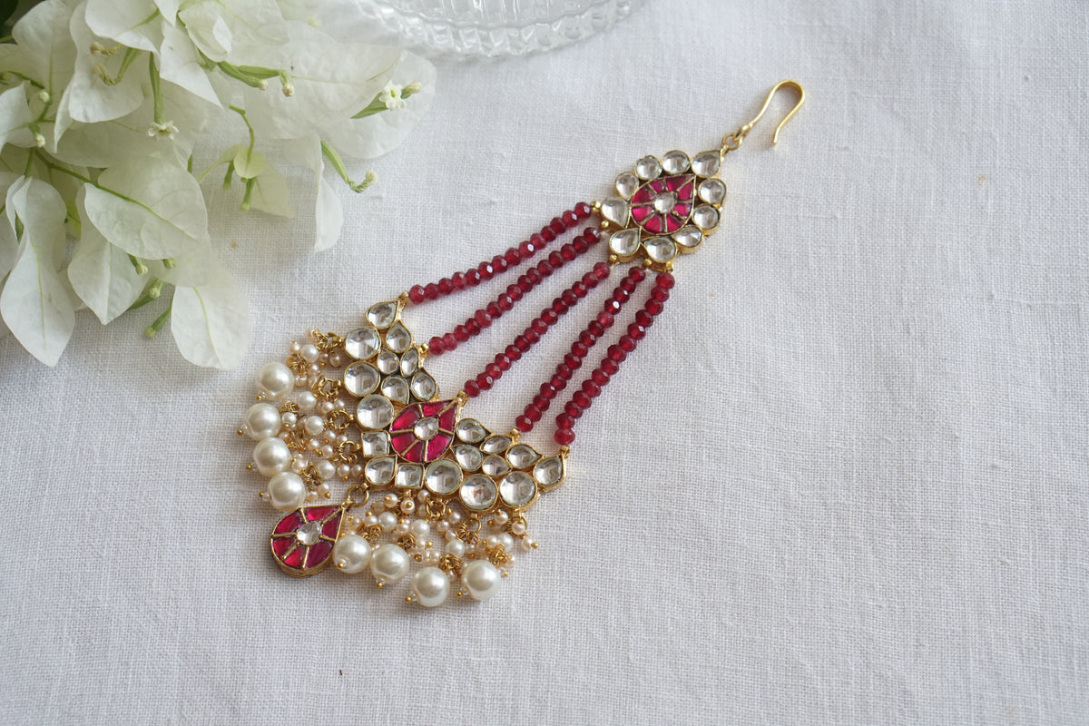 White and Ruby Kundan Passa (5-1817)(A)