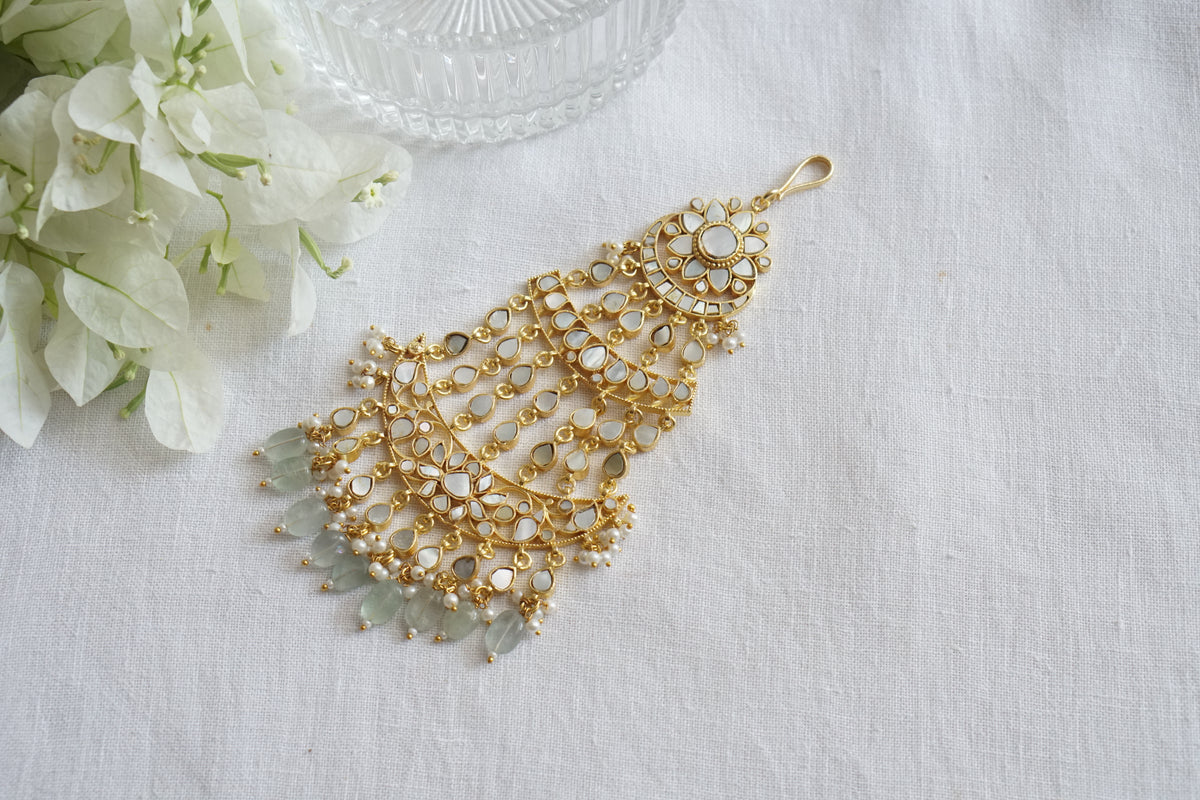 Mother of Pearl Kundan Passa (5-1819)(A)