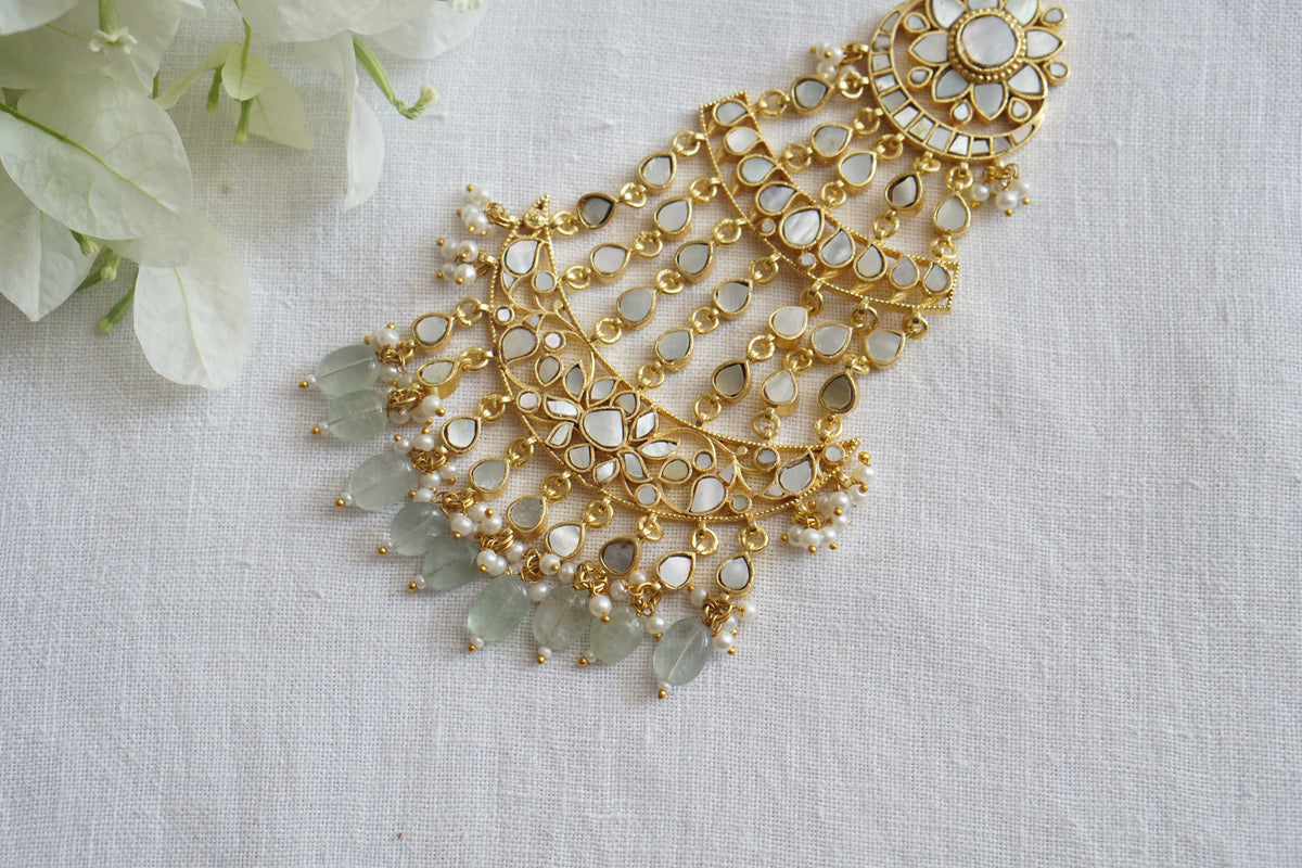 Mother of Pearl Kundan Passa (5-1819)(A)