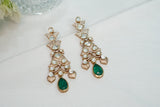 Green stone polki  Earring (1-4205)(B)