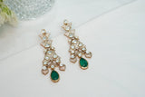 Green stone polki  Earring (1-4205)(B)