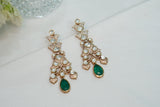 Green stone polki  Earring (1-4205)(B)