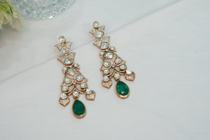 Green stone polki  Earring (1-4205)(B)