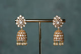 White Mossainite polki Jhumki(1-4618)(R)(ALREADY DISCOUNTED