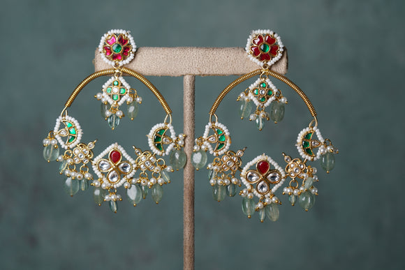 kundan bali Earrings (1-4619)(R)(ALREADY DISCOUNTED