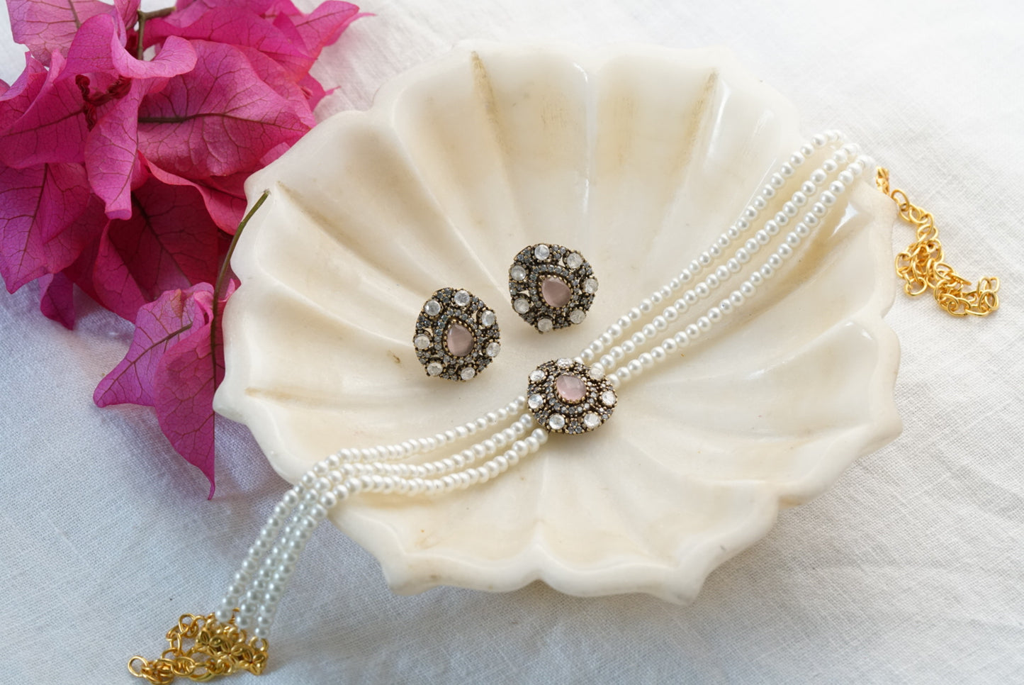 polki choker set (4-6834)(R)(already discounted)