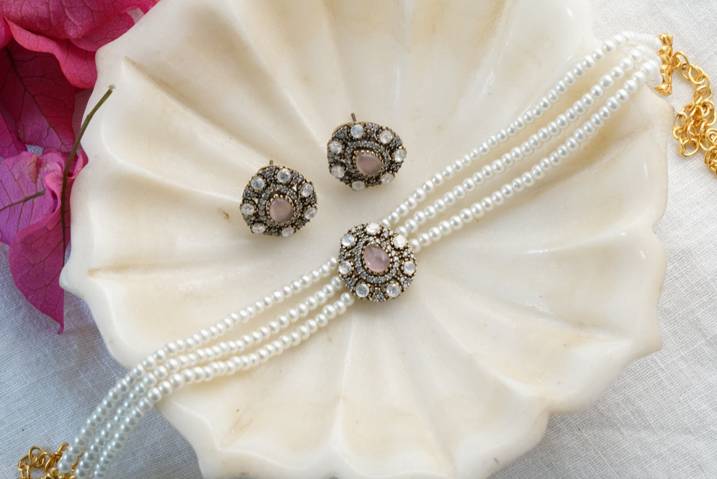 polki choker set (4-6834)(R)(already discounted)