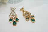 Green stone polki  Earring (1-4204)(B)