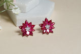 Red stone ad studs(1-4628)(EX)