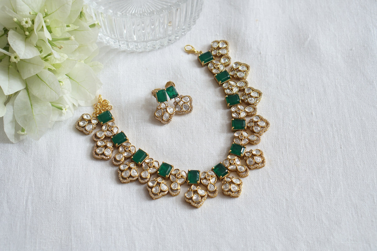 Polki necklace Set (4-9623)(K)
