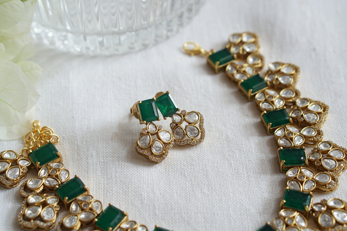 Polki necklace Set (4-9623)(K)