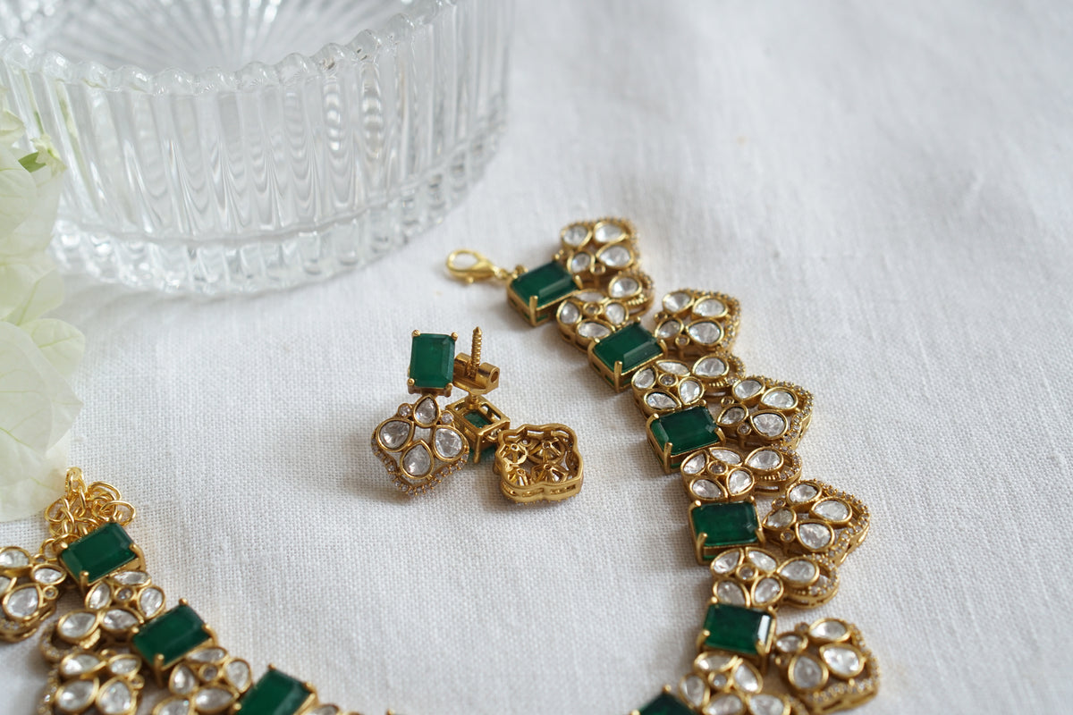 Polki necklace Set (4-9623)(K)
