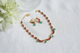 Pink chand kundan necklace Set (4-9626)(K)